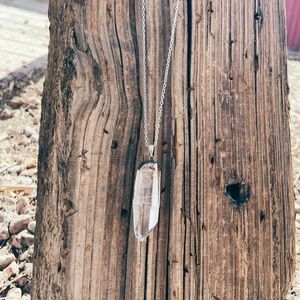 Faux crystal necklace